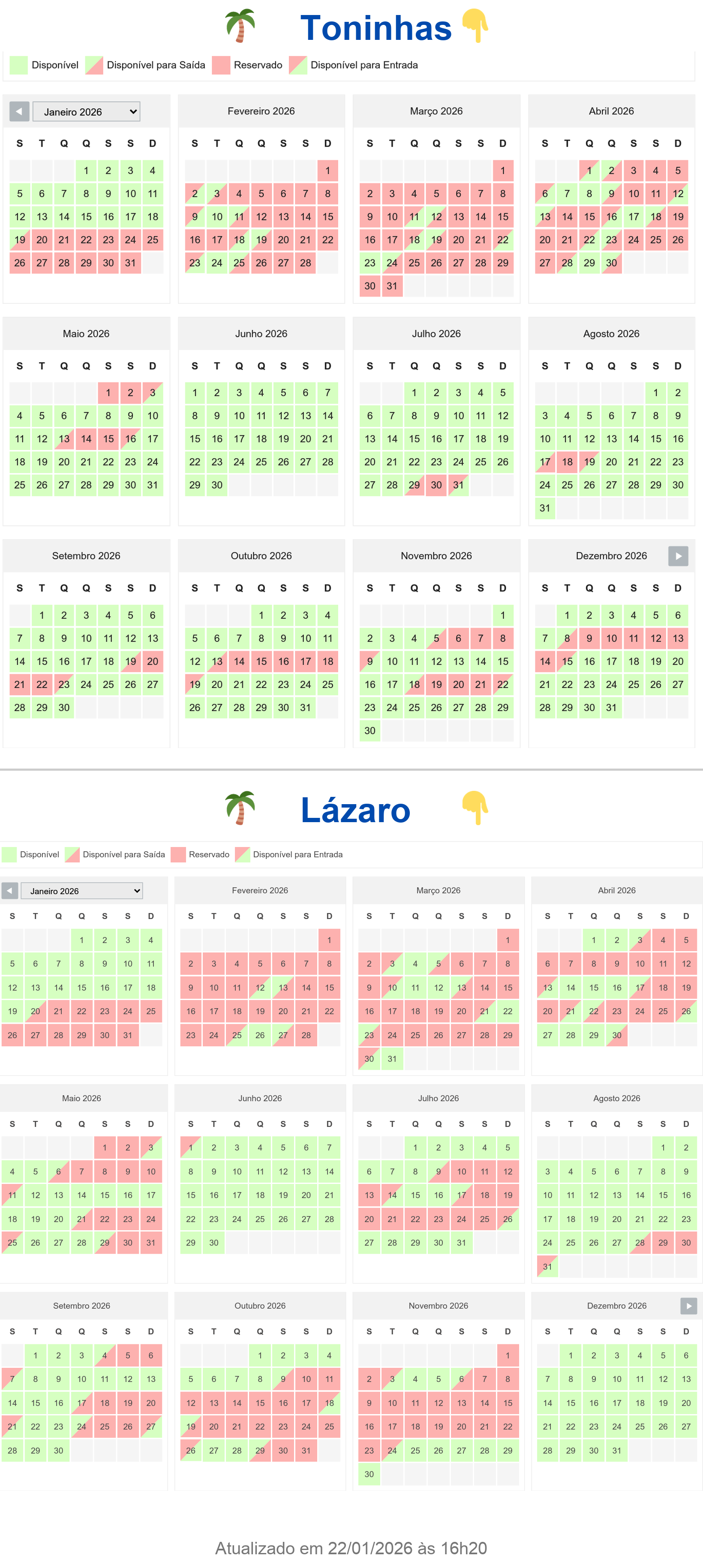 Calendário Atualizado