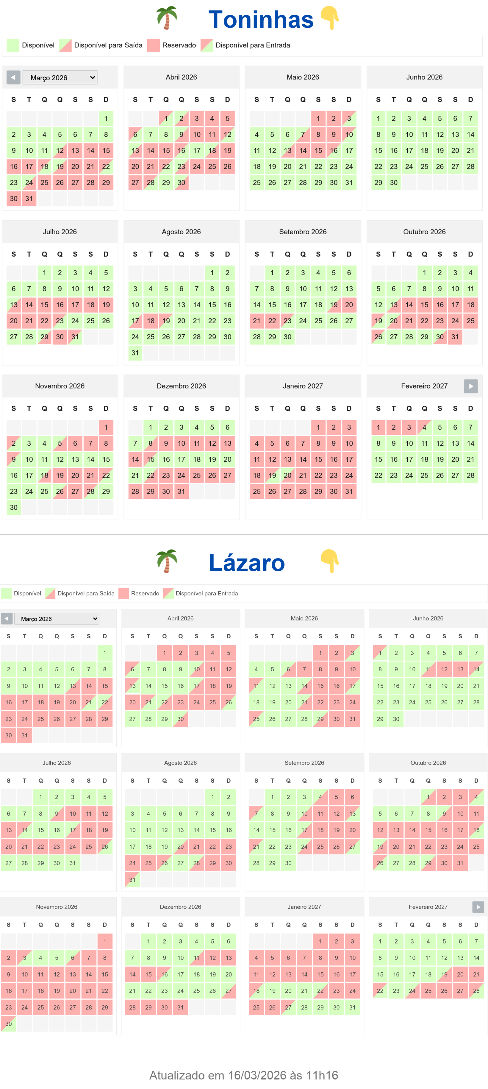 Calendário Atualizado